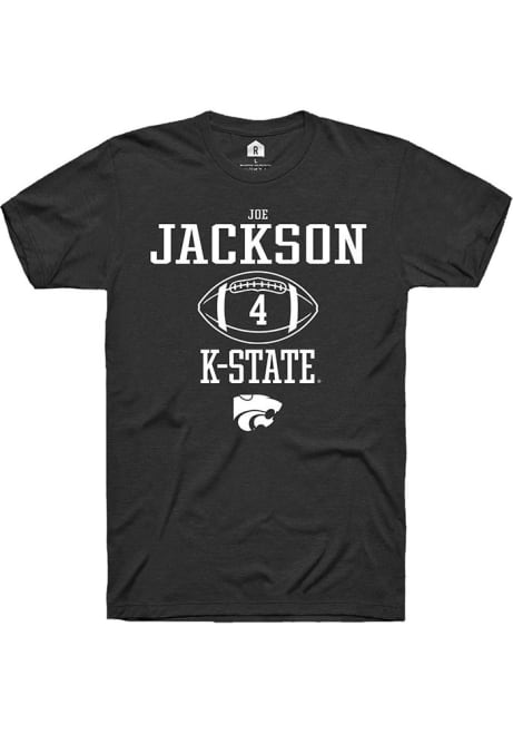 Joe Jackson Black K-State Wildcats NIL Sport Icon Short Sleeve T Shirt