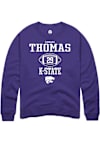 Main image for Kanijal Thomas Rally Mens Purple K-State Wildcats NIL Sport Icon Crew Sweatshirt