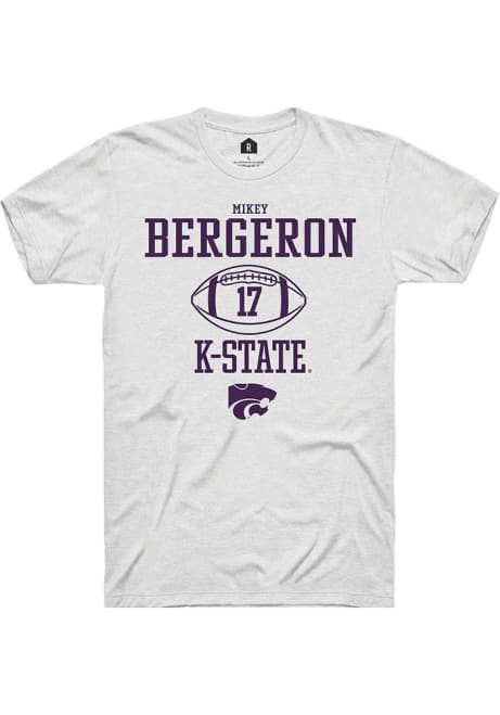 Mikey Bergeron White K-State Wildcats NIL Sport Icon Short Sleeve T Shirt