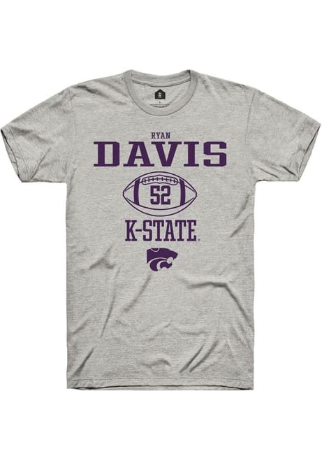Ryan Davis Ash K-State Wildcats NIL Sport Icon Short Sleeve T Shirt