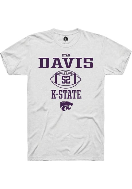 Ryan Davis White K-State Wildcats NIL Sport Icon Short Sleeve T Shirt