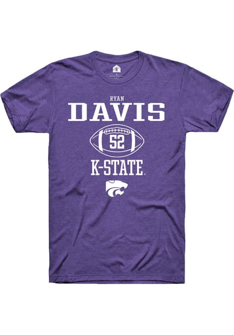 Ryan Davis Purple K-State Wildcats NIL Sport Icon Short Sleeve T Shirt
