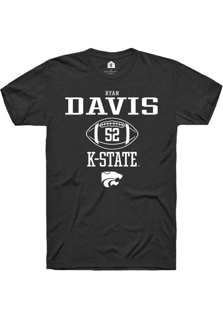 Ryan Davis Black K-State Wildcats NIL Sport Icon Short Sleeve T Shirt