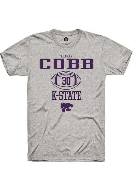 Teagan Cobb Ash K-State Wildcats NIL Sport Icon Short Sleeve T Shirt