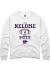 Main image for Tyler Nelome Rally Mens White K-State Wildcats NIL Sport Icon Crew Sweatshirt