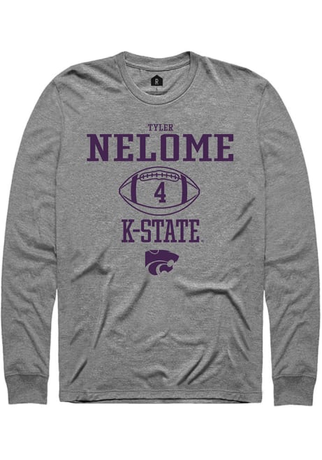 Tyler Nelome Rally Mens Graphite K-State Wildcats NIL Sport Icon Tee