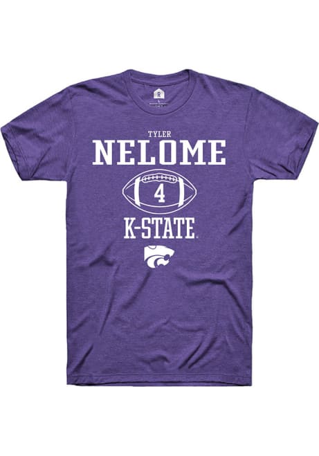 Tyler Nelome Purple K-State Wildcats NIL Sport Icon Short Sleeve T Shirt
