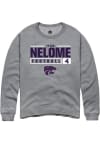 Main image for Tyler Nelome Rally Mens Graphite K-State Wildcats NIL Stacked Box Crew Sweatshirt