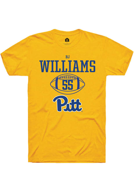 Bj Williams Gold Pitt Panthers NIL Sport Icon Short Sleeve T Shirt