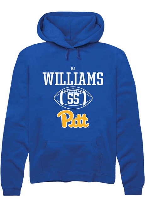 Bj Williams Rally Mens Blue Pitt Panthers NIL Sport Icon Hooded Sweatshirt