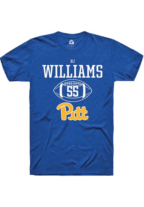 Bj Williams Blue Pitt Panthers NIL Sport Icon Short Sleeve T Shirt