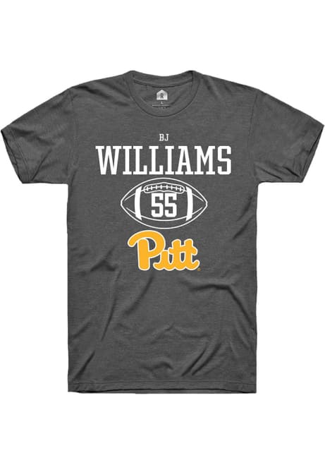 Bj Williams Dark Grey Pitt Panthers NIL Sport Icon Short Sleeve T Shirt