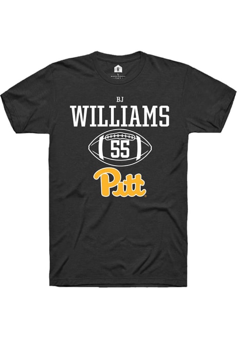 Bj Williams Black Pitt Panthers NIL Sport Icon Short Sleeve T Shirt