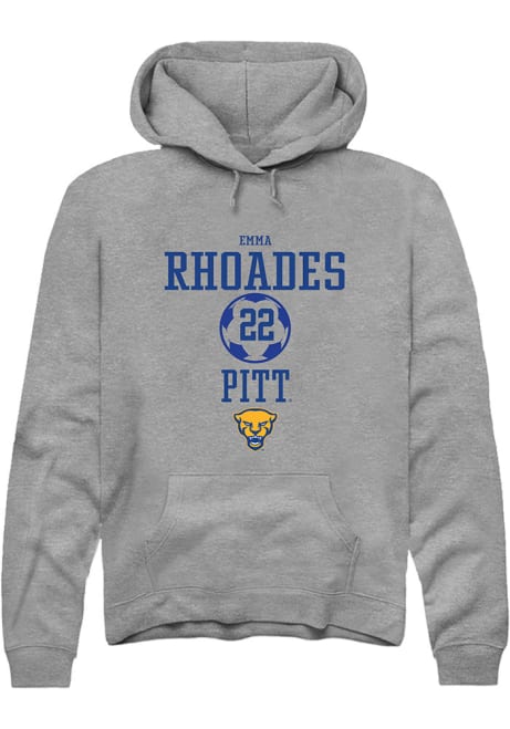 Emma Rhoades Rally Mens Graphite Pitt Panthers NIL Sport Icon Hooded Sweatshirt