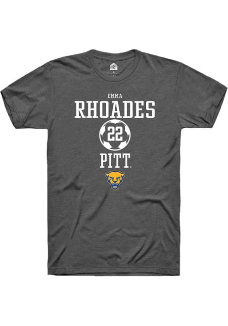 Emma Rhoades Dark Grey Pitt Panthers NIL Sport Icon Short Sleeve T Shirt