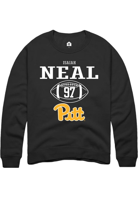 Isaiah Neal Rally Mens Black Pitt Panthers NIL Sport Icon Crew Sweatshirt