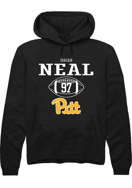 Isaiah Neal Rally Mens Black Pitt Panthers NIL Sport Icon Hooded Sweatshirt