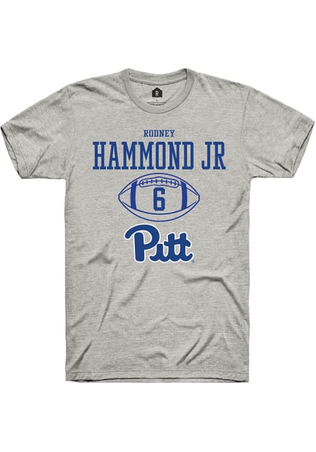 Rodney Hammond Jr. Ash Pitt Panthers NIL Sport Icon Short Sleeve T Shirt