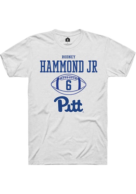 Rodney Hammond Jr. White Pitt Panthers NIL Sport Icon Short Sleeve T Shirt