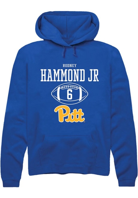 Rodney Hammond Jr. Rally Mens Blue Pitt Panthers NIL Sport Icon Hooded Sweatshirt