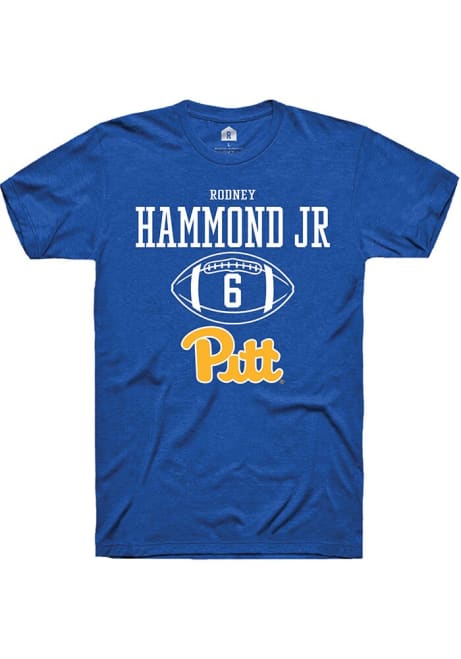 Rodney Hammond Jr. Blue Pitt Panthers NIL Sport Icon Short Sleeve T Shirt