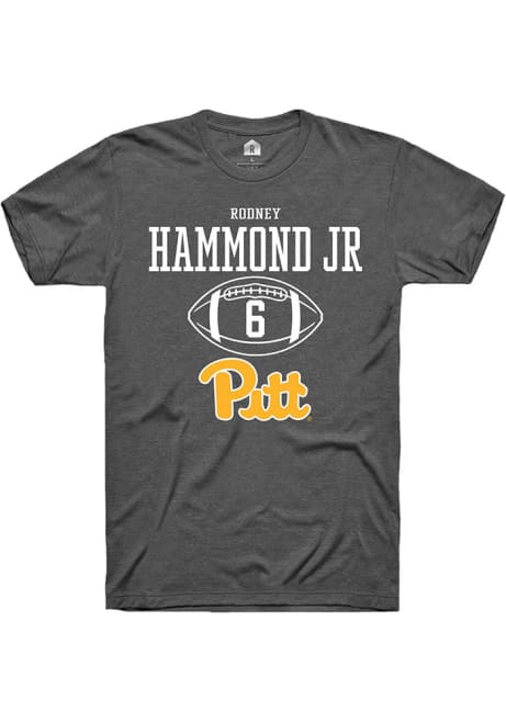 Rodney Hammond Jr. Dark Grey Pitt Panthers NIL Sport Icon Short Sleeve T Shirt