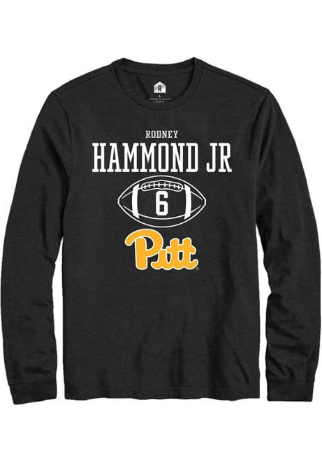 Rodney Hammond Jr. Rally Mens Black Pitt Panthers NIL Sport Icon Tee