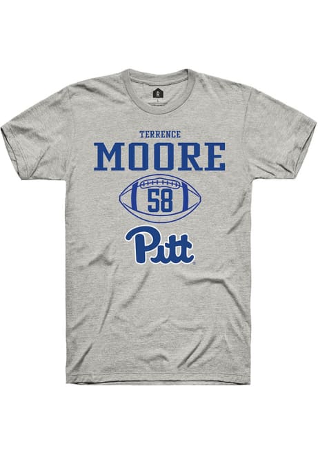 Terrence Moore Ash Pitt Panthers NIL Sport Icon Short Sleeve T Shirt