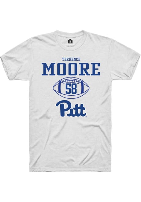 Terrence Moore White Pitt Panthers NIL Sport Icon Short Sleeve T Shirt