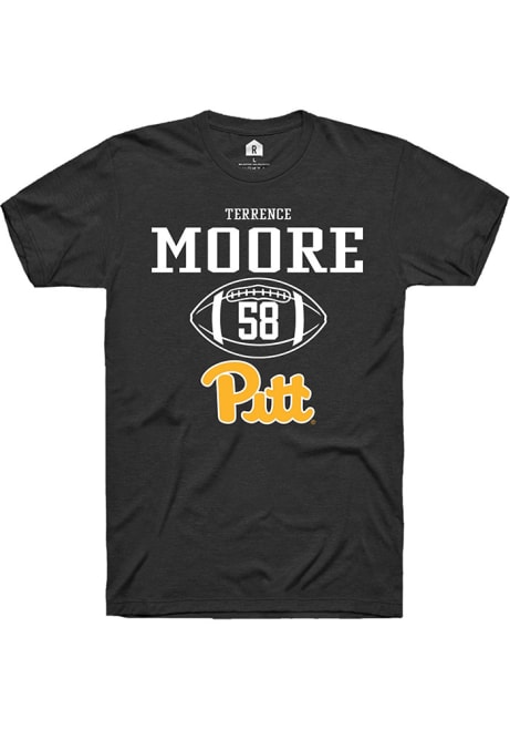 Terrence Moore Black Pitt Panthers NIL Sport Icon Short Sleeve T Shirt