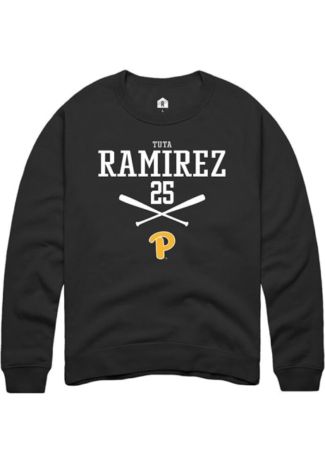 Tuta Ramirez Rally Mens Black Pitt Panthers NIL Sport Icon Crew Sweatshirt