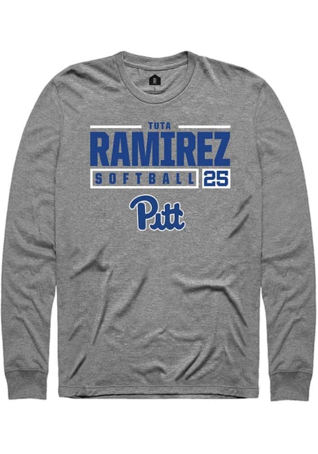 Tuta Ramirez Rally Mens Graphite Pitt Panthers NIL Stacked Box Tee