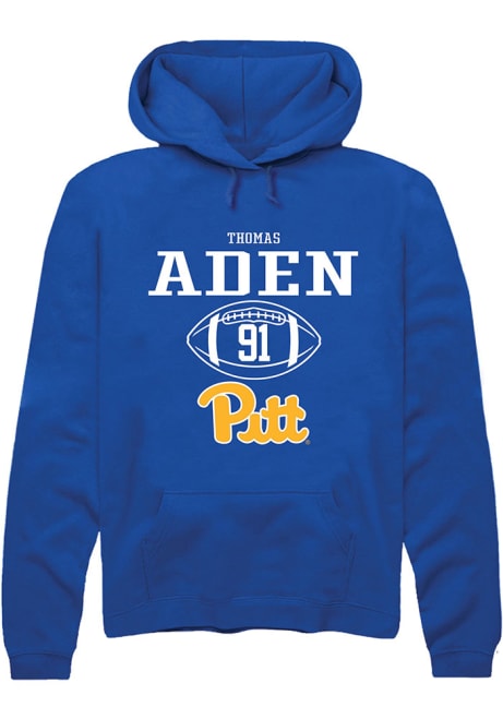 Thomas Aden Rally Mens Blue Pitt Panthers NIL Sport Icon Hooded Sweatshirt