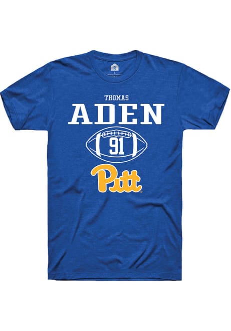 Thomas Aden Blue Pitt Panthers NIL Sport Icon Short Sleeve T Shirt