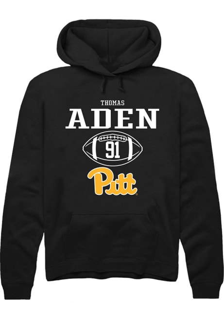 Thomas Aden Rally Mens Black Pitt Panthers NIL Sport Icon Hooded Sweatshirt