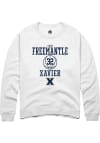 Main image for Zach Freemantle  Rally Xavier Musketeers Mens White NIL Sport Icon Long Sleeve Crew Sweatshirt