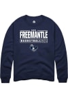 Main image for Zach Freemantle  Rally Xavier Musketeers Mens Navy Blue NIL Stacked Box Long Sleeve Crew Sweatsh..