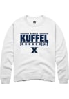 Main image for Gabriel Kuffel  Rally Xavier Musketeers Mens White NIL Stacked Box Long Sleeve Crew Sweatshirt