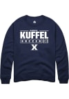 Main image for Gabriel Kuffel  Rally Xavier Musketeers Mens Navy Blue NIL Stacked Box Long Sleeve Crew Sweatshi..