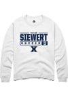 Main image for Taylor Rhinehart  Rally Xavier Musketeers Mens White NIL Stacked Box Long Sleeve Crew Sweatshirt