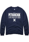 Main image for Caleb Petranchuk  Rally Xavier Musketeers Mens Navy Blue NIL Stacked Box Long Sleeve Crew Sweats..