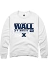 Main image for Nathan Wall  Rally Xavier Musketeers Mens White NIL Stacked Box Long Sleeve Crew Sweatshirt