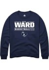 Main image for Bella Ward  Rally Xavier Musketeers Mens Navy Blue NIL Stacked Box Long Sleeve Crew Sweatshirt