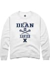 Main image for Aubrey Dean  Rally Xavier Musketeers Mens White NIL Sport Icon Long Sleeve Crew Sweatshirt