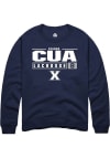 Main image for Gianna Cua  Rally Xavier Musketeers Mens Navy Blue NIL Stacked Box Long Sleeve Crew Sweatshirt