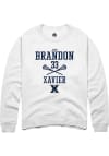 Main image for Jada Brandon  Rally Xavier Musketeers Mens White NIL Sport Icon Long Sleeve Crew Sweatshirt