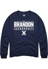 Main image for Jada Brandon  Rally Xavier Musketeers Mens Navy Blue NIL Stacked Box Long Sleeve Crew Sweatshirt