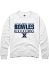 Main image for Ashley Bowles  Rally Xavier Musketeers Mens White NIL Stacked Box Long Sleeve Crew Sweatshirt