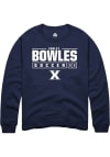 Main image for Ashley Bowles  Rally Xavier Musketeers Mens Navy Blue NIL Stacked Box Long Sleeve Crew Sweatshir..