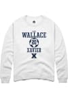 Main image for Izzie Wallace  Rally Xavier Musketeers Mens White NIL Sport Icon Long Sleeve Crew Sweatshirt